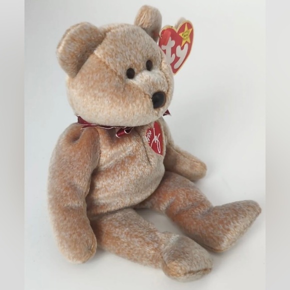 1999 Signature Bear, TY Beanie Babies, Embroidered Signature, Vintage, Y2K - Picture 2 of 9